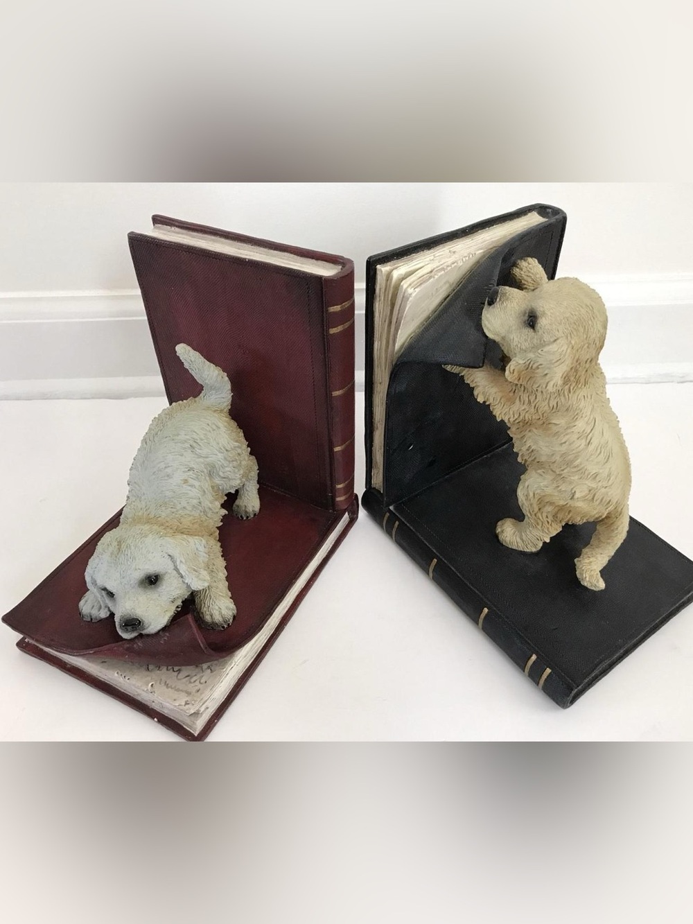 Golden Retriever Puppy Bookend Set!